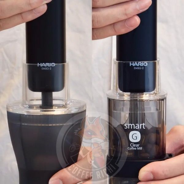 Електрична ручка для ручних кавомолок HARIO, акумулятор, USB заряджання, чорний EMS-1B 7002 фото