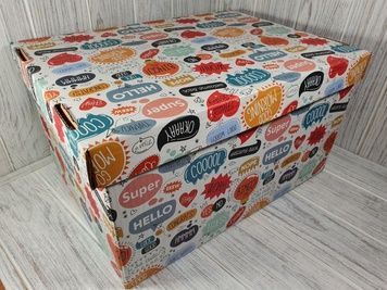 Подарочная коробка 330*250*180мм цветная 4215 фото