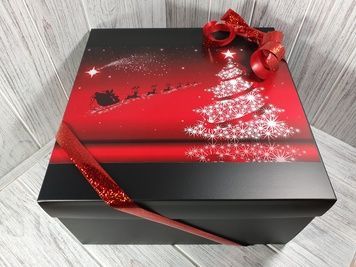 Большая Подарочная коробка (черная) 28*28*15 см - Новогодние праздники 4202-9 фото