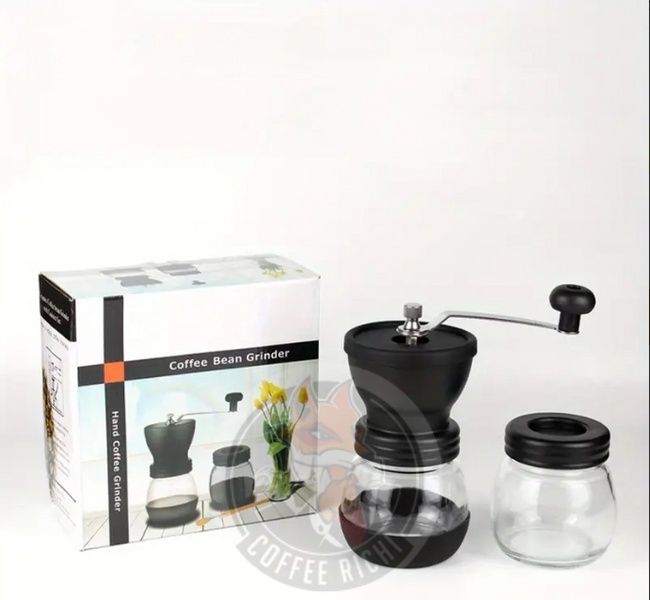 Кофемолка ручная с регулировкой помола Coffee Grinder с доп. емкостью 5012 фото