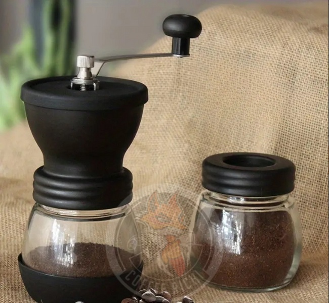 Кофемолка ручная с регулировкой помола Coffee Grinder с доп. емкостью 5012 фото