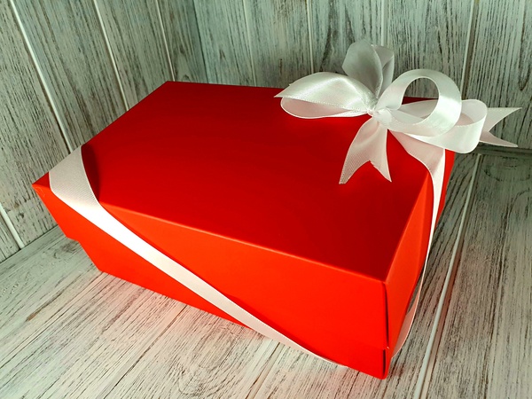 Подарункова коробка (червона) 23*14*9 см 4206-2 фото
