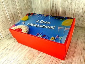 Подарочная коробка (красная) 23*14*9 см 4206-3 фото