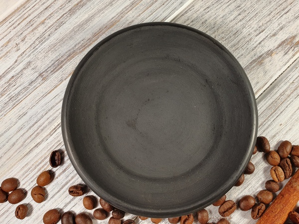 Глиняне блюдце ручної роботи під чашку, діаметр 11 см 6019 фото