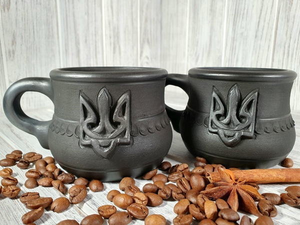 Набір 2 чашки для кави "Тризуб" 2 х 240 мл 4035 фото