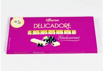 Шоколад білий Baron Delicadore Blackcurrant смородина, 200 г 6053 фото