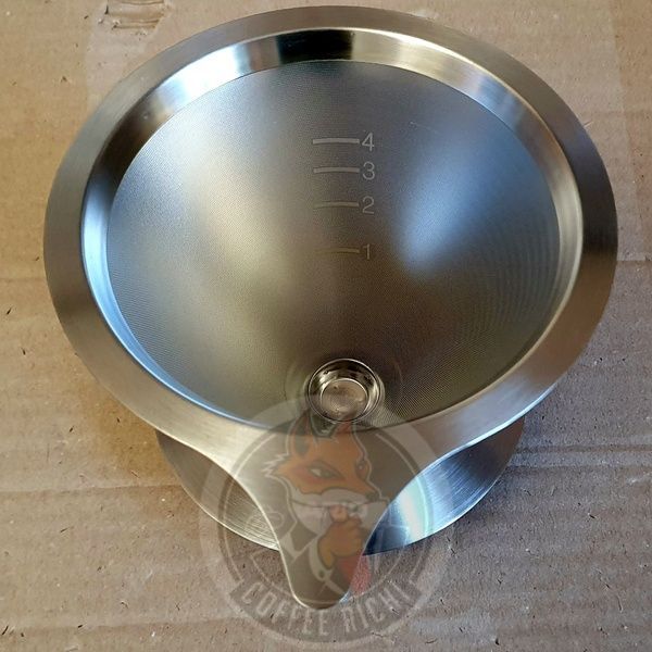 Пуровер Hario V60 Double Mesh 02 із нержавіючої сталі на 1-4 чашки 7029 фото