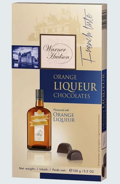 Цукерки WARNER HUDSON Orange Liqueur з лікером Куантро, 150г 6056 фото