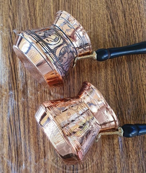 Турка джезва Bakir мідна Орнаменти 420 мл цільна, класична (Туреччина) 2216-0 фото
