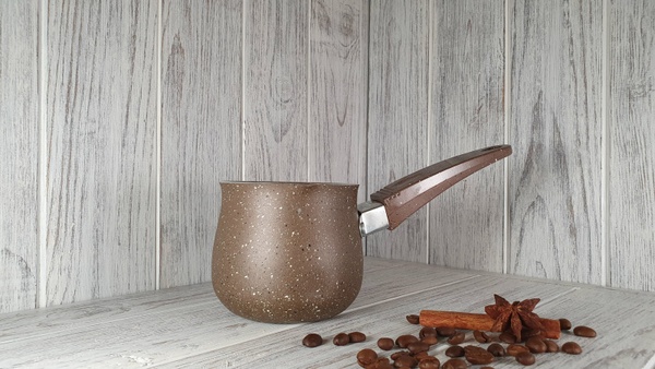 Турка для кави з нержавіючої сталі з тефлоновим покриттям 250 мл 2401 фото