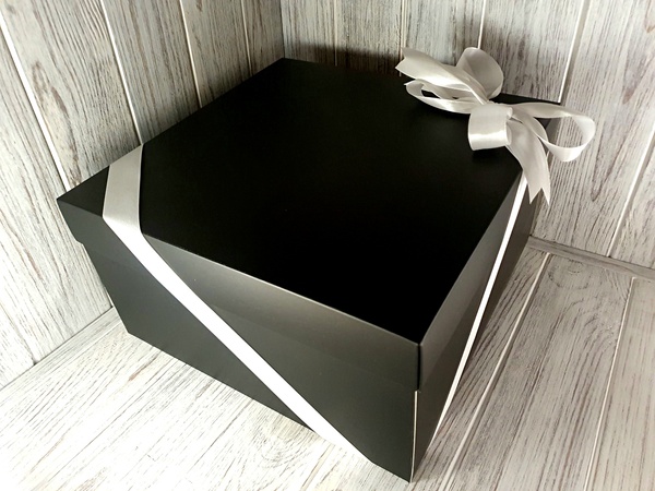 Большая Подарочная коробка (черная) 285*280*150 мм 4202-3 фото