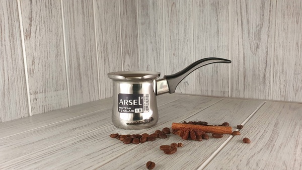 Турка для кави з нержавіючої сталі 200 мл (ArseL) 2421 фото